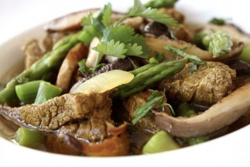 Quick Veal Stew with Mushrooms