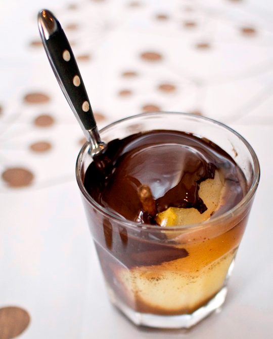 Easy Chocolate Poached Pears