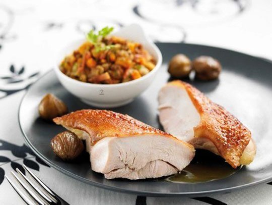 Last Minute Tanksgiving Turkey with Chestnuts