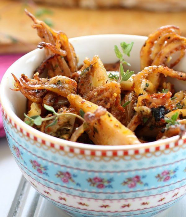Grilled Squid Tapas with Garlic Parsley