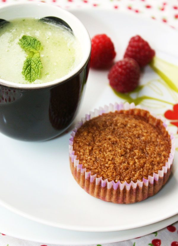 Fresh Melon Soup with Financier Cakes (Gluten Free)