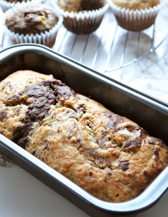 Marbled Chocolate Banana Bread