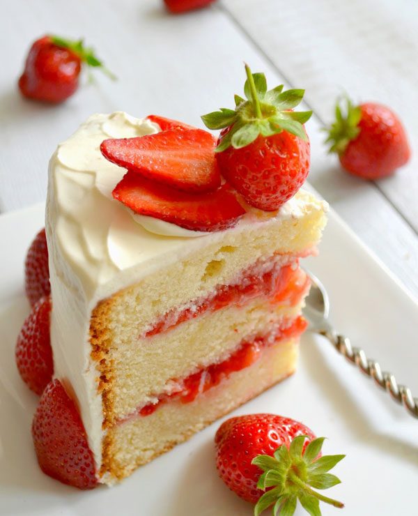 Strawberry Lemon Layer Cake