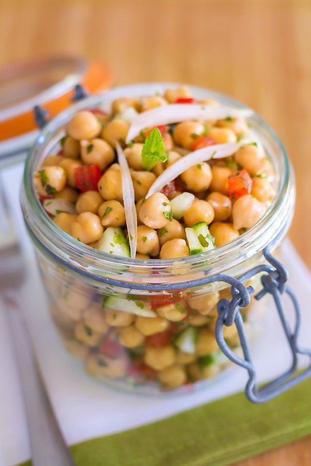 Mint Cucumber Chickpea Salad