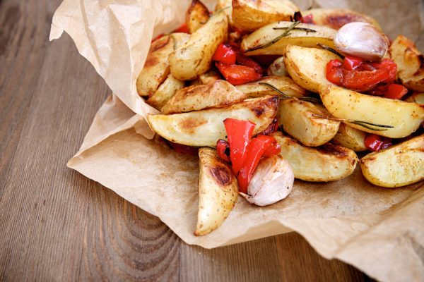 Skinny Paprika Rosemary Oven Potatoes