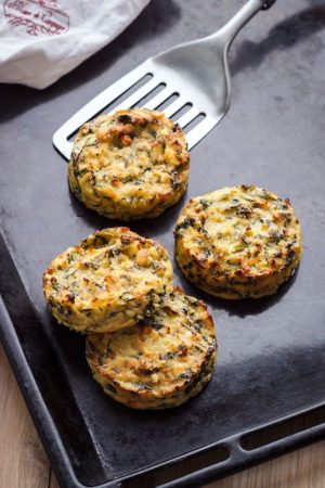 Baked Swiss Chard Potato Cakes