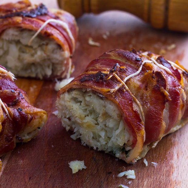 Bacon Wrapped Roast Fish