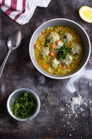 One-Pot Meatball and Rice Soup