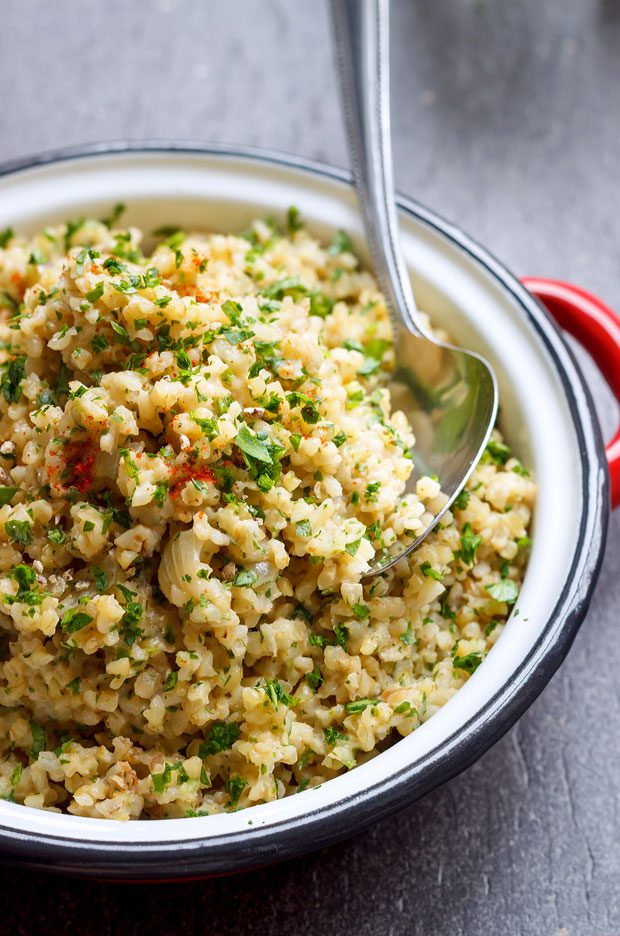 Garlic Butter Bulgur Risotto Recipe