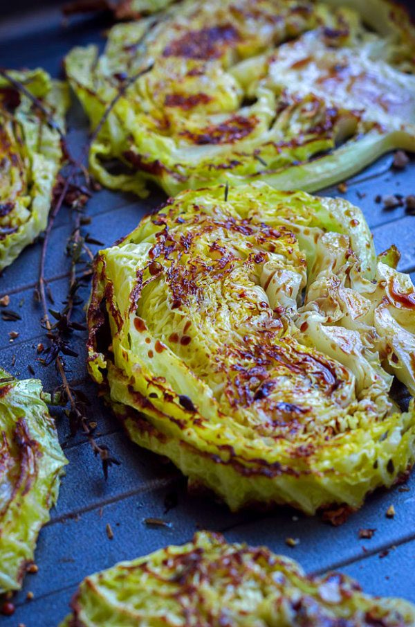 Make these Roasted Balsamic Cabbage Steaks for a wonderful side everyone will go crazy for! eatwell101.com