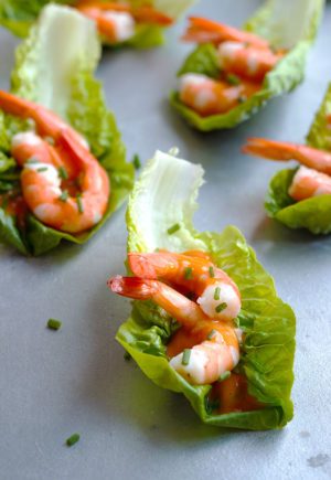 Shrimp Cocktail Lettuce Wraps