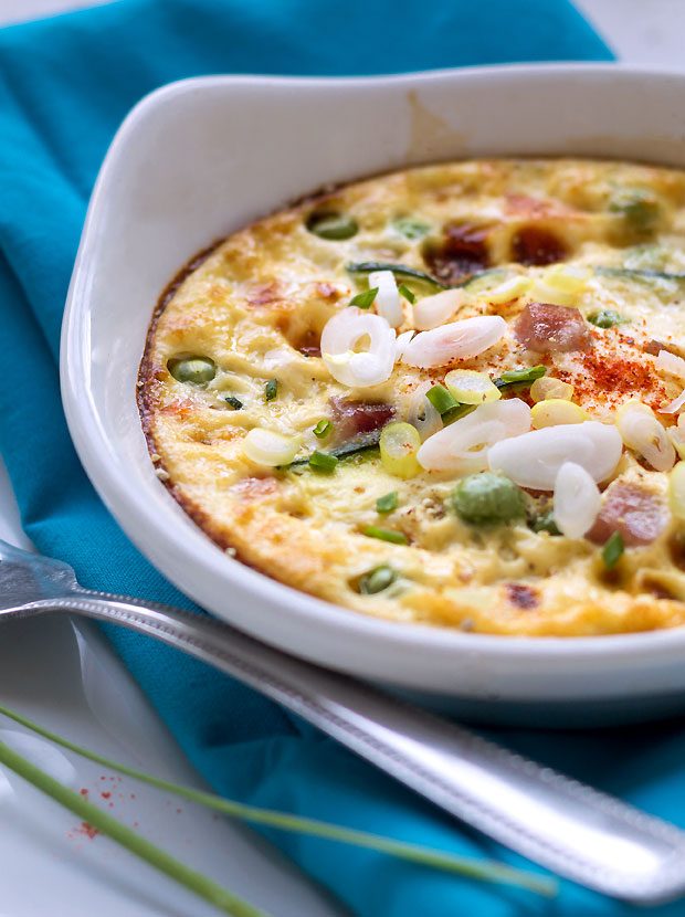Cheesy ham Frittata recipe