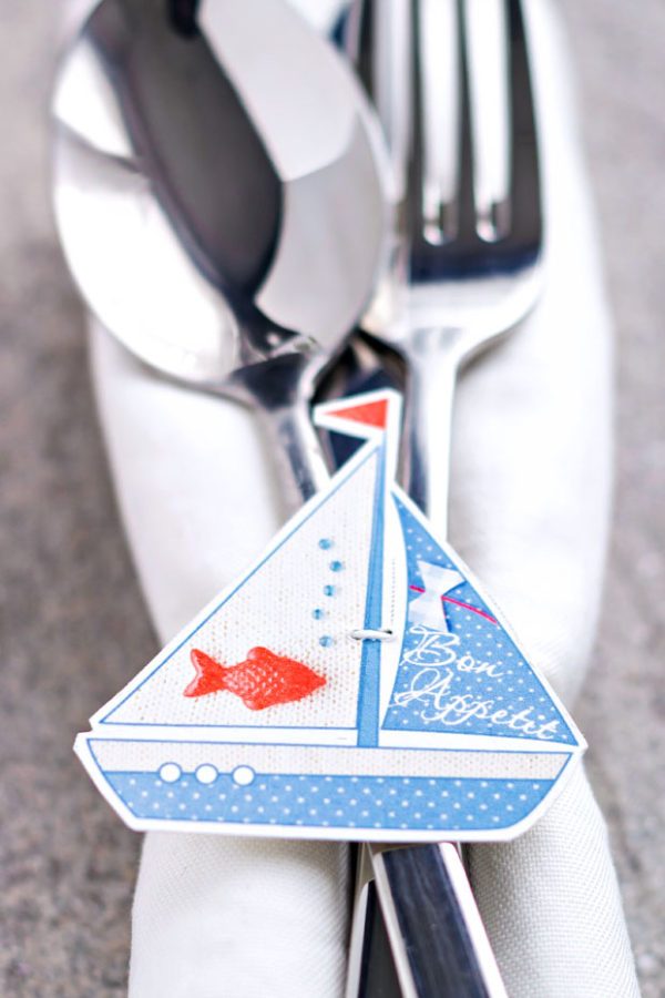 Bon Appetit! Free Coastal Place Card Printable