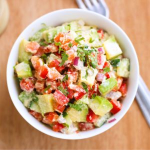 Avocado Salad with Peanut Sauce
