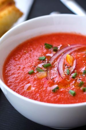 Tomato Strawberry Gazpacho