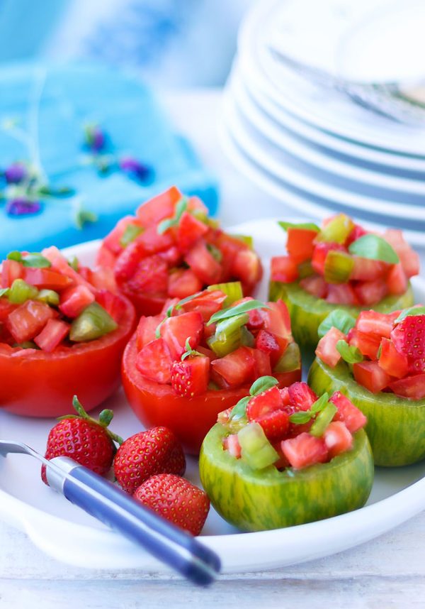 Strawberry Salsa Tomato Cups