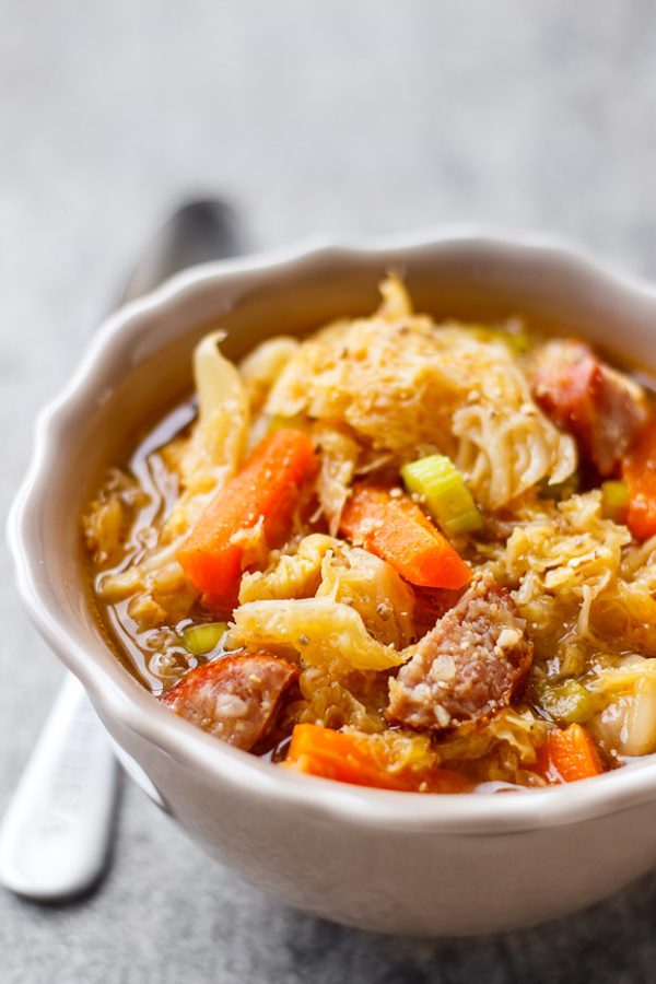 Braised Cabbage Soup with Smoked Sausage - #recipe by #eatwell101 - https://003.wrwe1r1zs3czx3c.workers.dev/braised-cabbage-soup-with-smoked-sausage