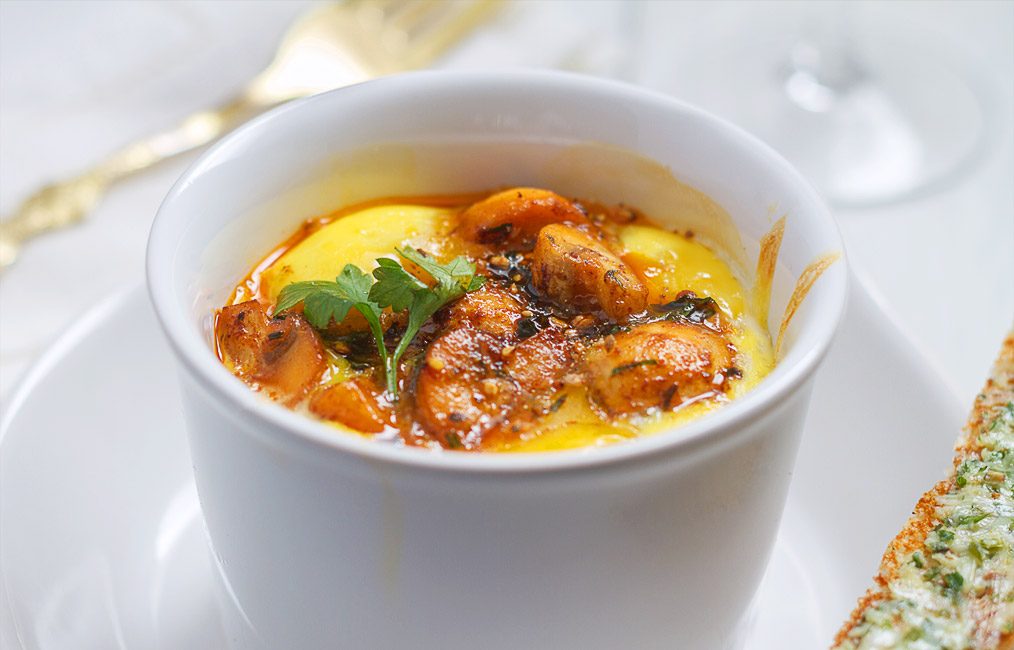Baked Eggs Cups with Mushrooms