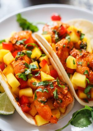 Shrimp Tacos with Mango Salsa