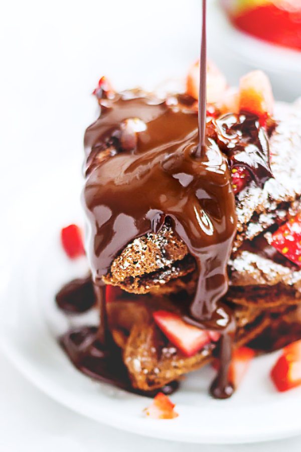 Double Chocolate Heart Waffles