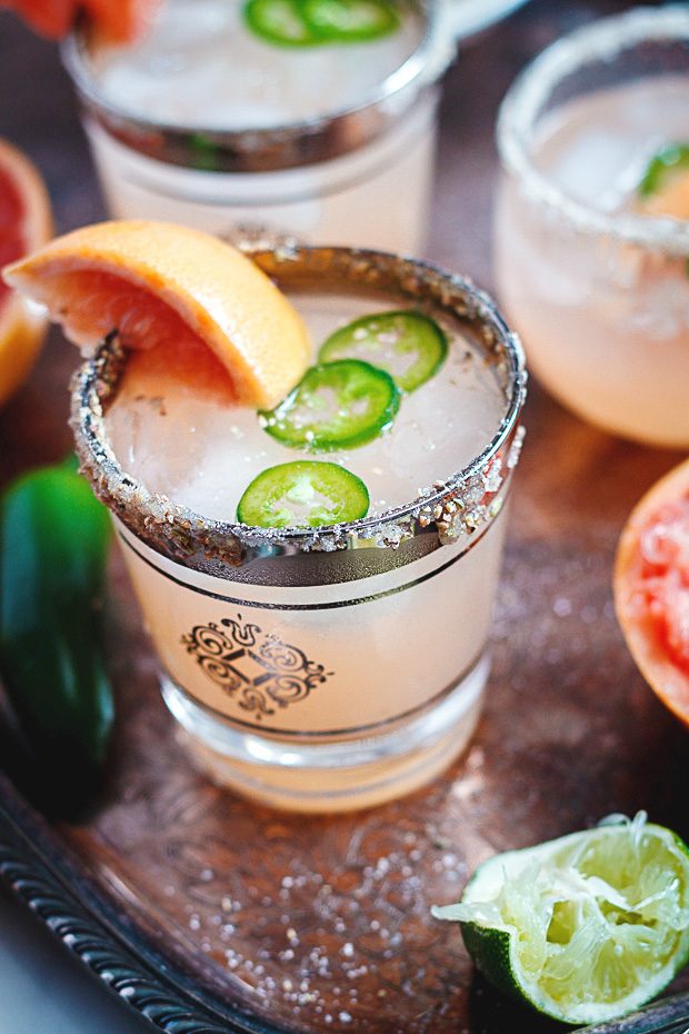 Spicy Grapefruit Margaritas recipe
