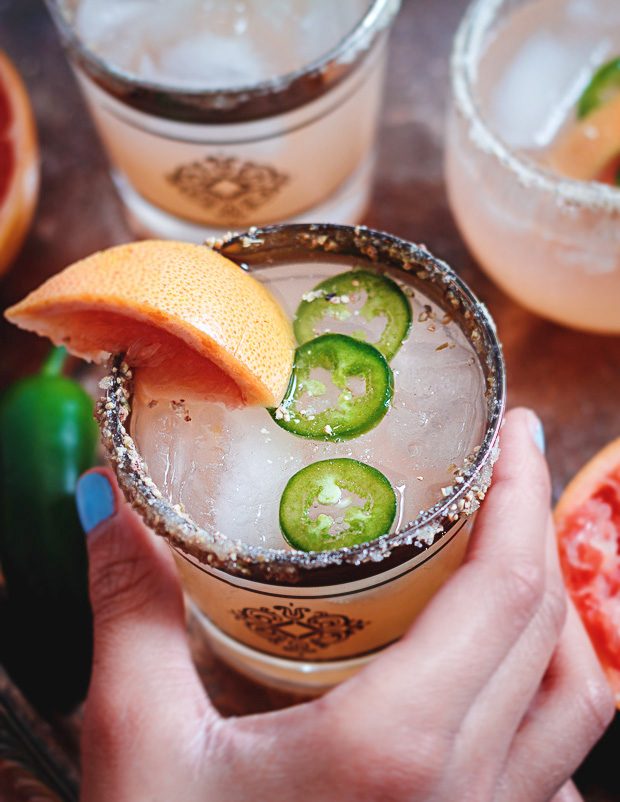 Spicy grapefruit Margaritas