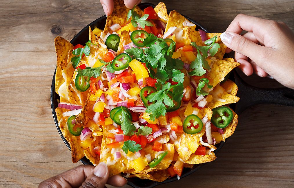 Skillet Nachos with Veggie
