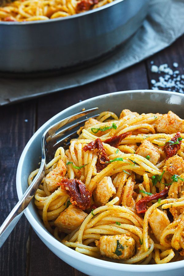 One-Pan Parmesan Chicken Pasta - #recipe by #eatwell101 - https://003.wrwe1r1zs3czx3c.workers.dev/one-pot-sun-dried-tomato-chicken-pasta