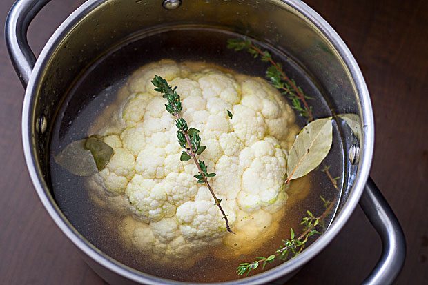 Whole Roasted Cauliflower Recipe – #eatwell101 #recipe #keto #lowcarb #glutenfree #cauliflower - A lovely LOW CARB side or a VEGETARIAN main course! Crisp, tender, and SO delicious!