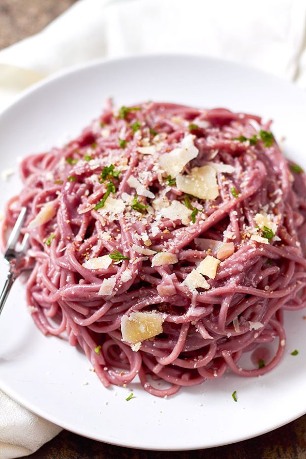 Creamy Garlic Parmesan Red Wine Spaghetti - #recipe by #eatwell101 - https://003.wrwe1r1zs3czx3c.workers.dev/red-wine-garlic-parmesan-spaghetti-recipe