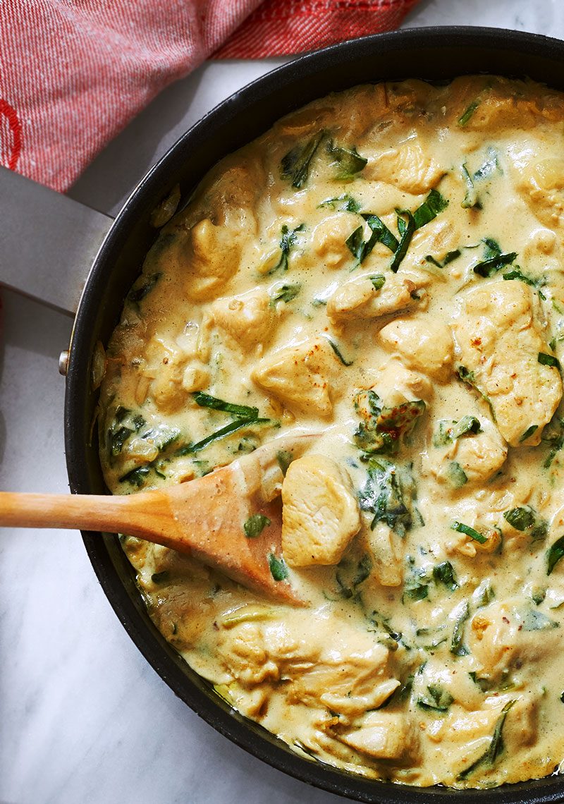 creamy spinach chicken skillet recipe