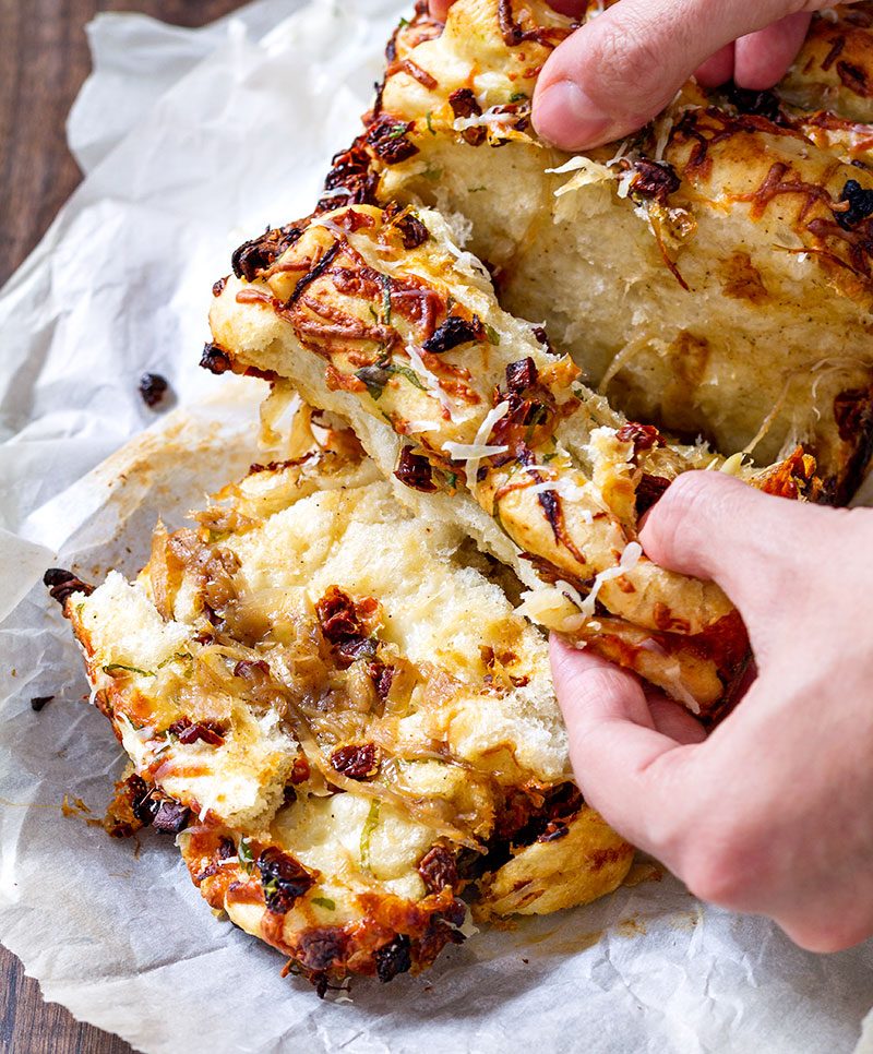 Cheesy Caprese Pull-Apart Bread