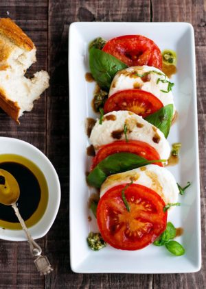 Caprese Salad with Pesto Dressing