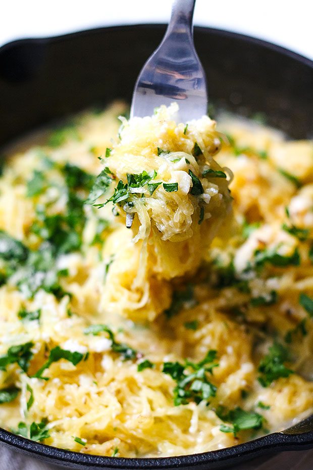 Parmesan Garlic Spaghetti Squash