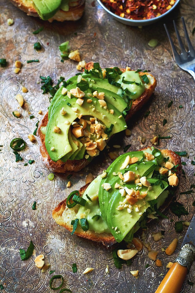peanut avocado toats recipe