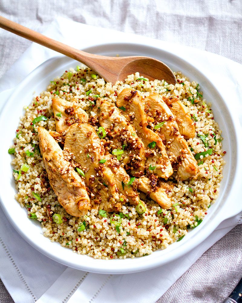 Spicy Lime Chicken with Herbed Quinoa