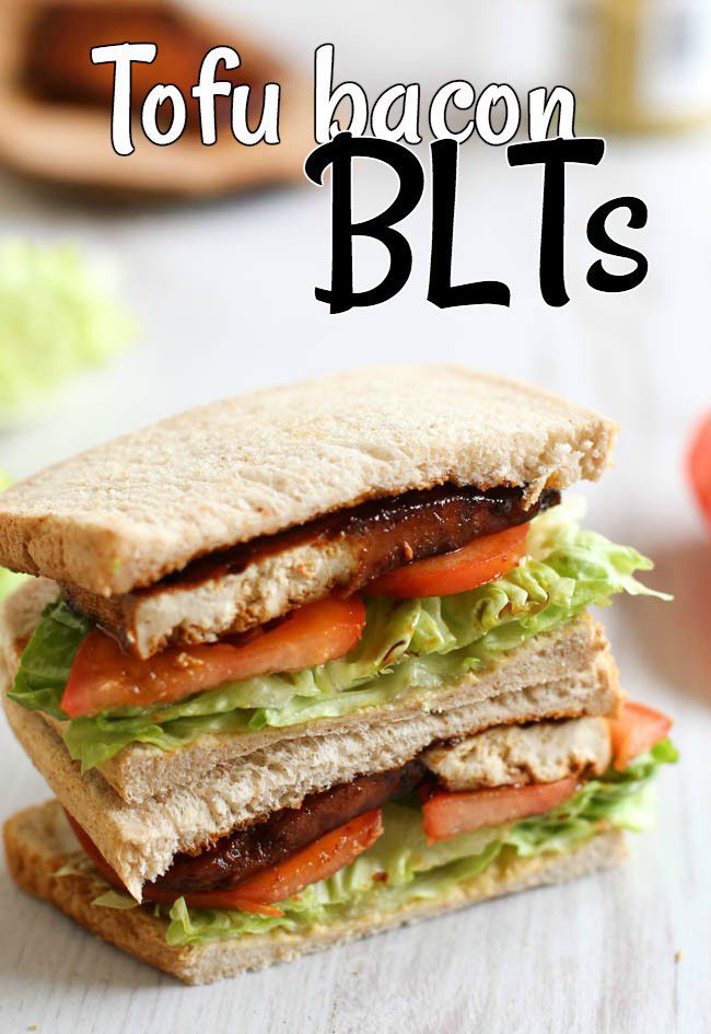 Tofu Bacon BLT Sandwich