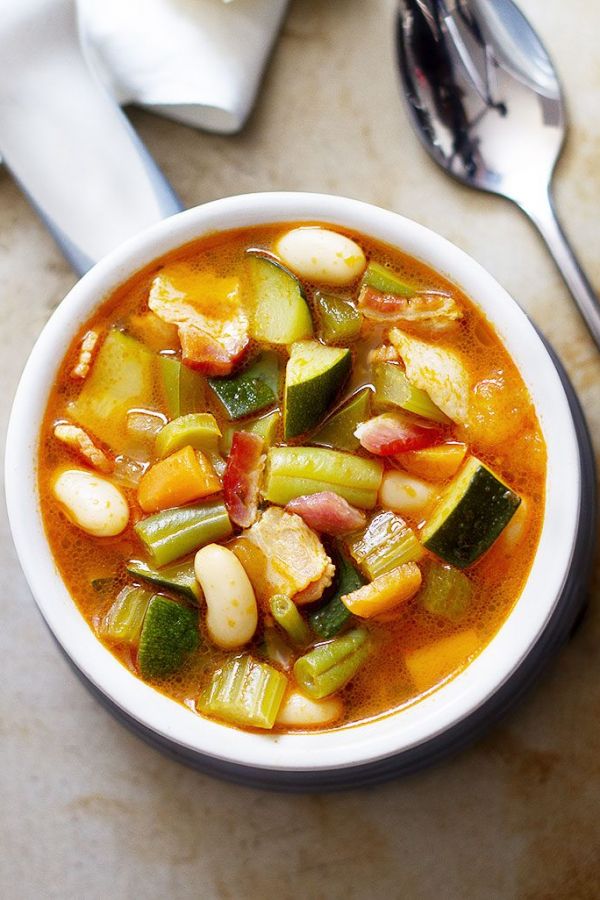 Hearty Vegetable Soup Recipe with Bacon - #recipe by #eatwell101 - https://003.wrwe1r1zs3czx3c.workers.dev/hearty-vegetable-bean-bacon-soup