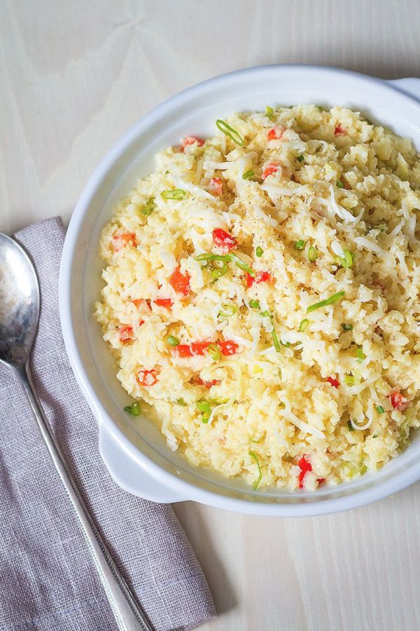 Parmesan Cauliflower Fried Rice (Low-Carb) - #recipe by #eatwell101 - https://003.wrwe1r1zs3czx3c.workers.dev/low-carb-cauliflower-fried-rice-recipe
