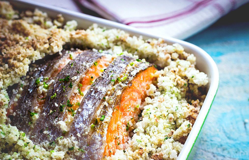 baked Salmon In Cilantro Salt Crust