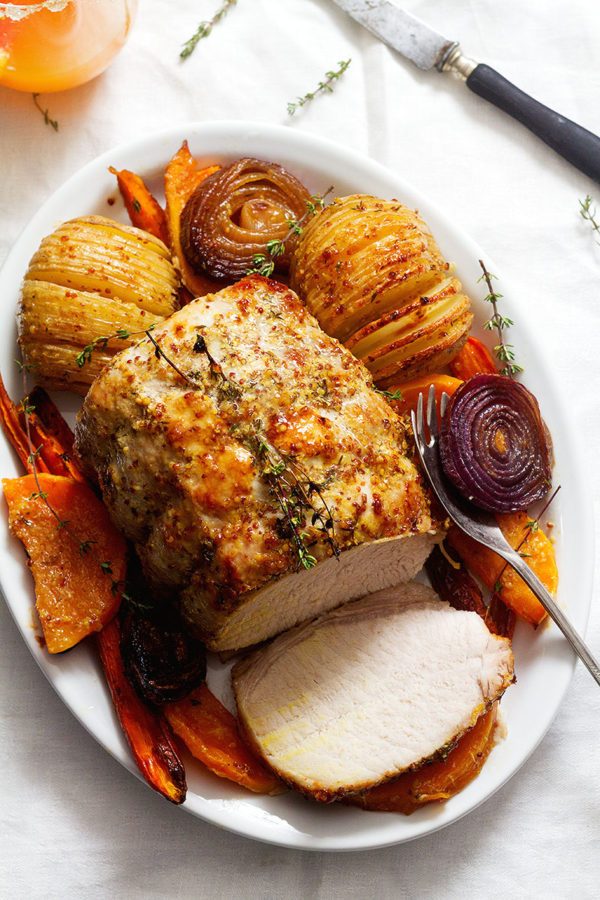 Honey Mustard Roasted Pork Loin Sheet Pan Dinner - #recipe by #eatwell101 - https://003.wrwe1r1zs3czx3c.workers.dev/sheet-pan-honey-mustard-pork-loin-recipe