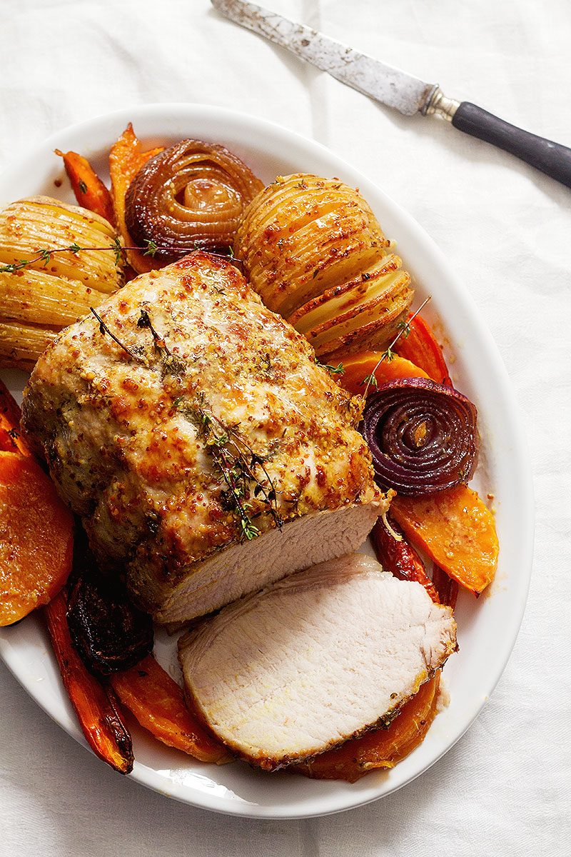 Sheet Pan Honey Mustard Pork Loin 