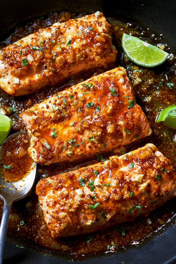 Spicy Honey Garlic Salmon - #recipe by #eatwell101 - https://003.wrwe1r1zs3czx3c.workers.dev/spicy-honey-garlic-salmon-recipe