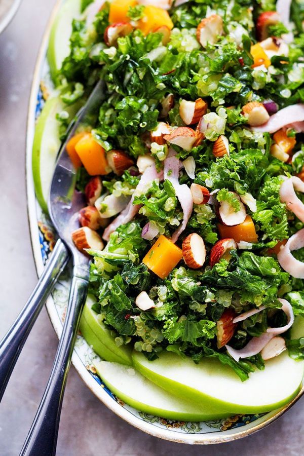 Kale Salad With Quinoa, Apples and Cheddar - #recipe by #eatwell101 - https://003.wrwe1r1zs3czx3c.workers.dev/kale-quinoa-salad-recipe