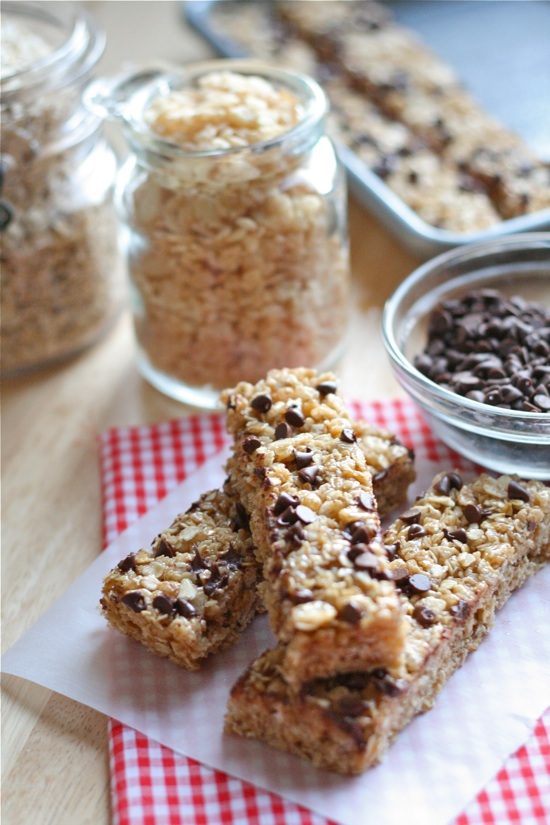 No Bake Chocolate Chip Granola Bars
