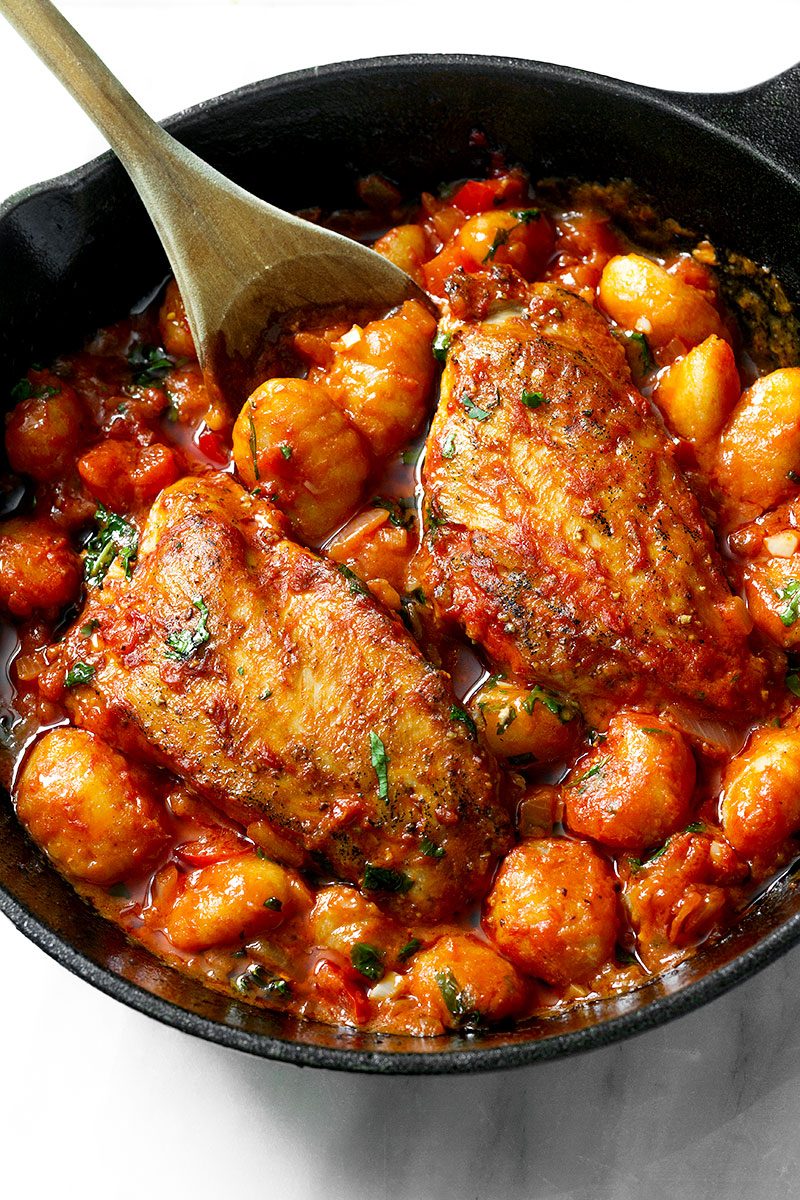 One-Pan Chicken Gnocchi with Tomato Butter Sauce
