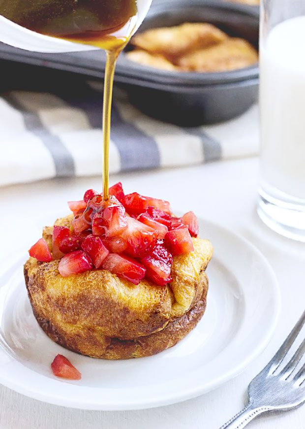 Baked French Toast Muffins with Strawberry Salsa