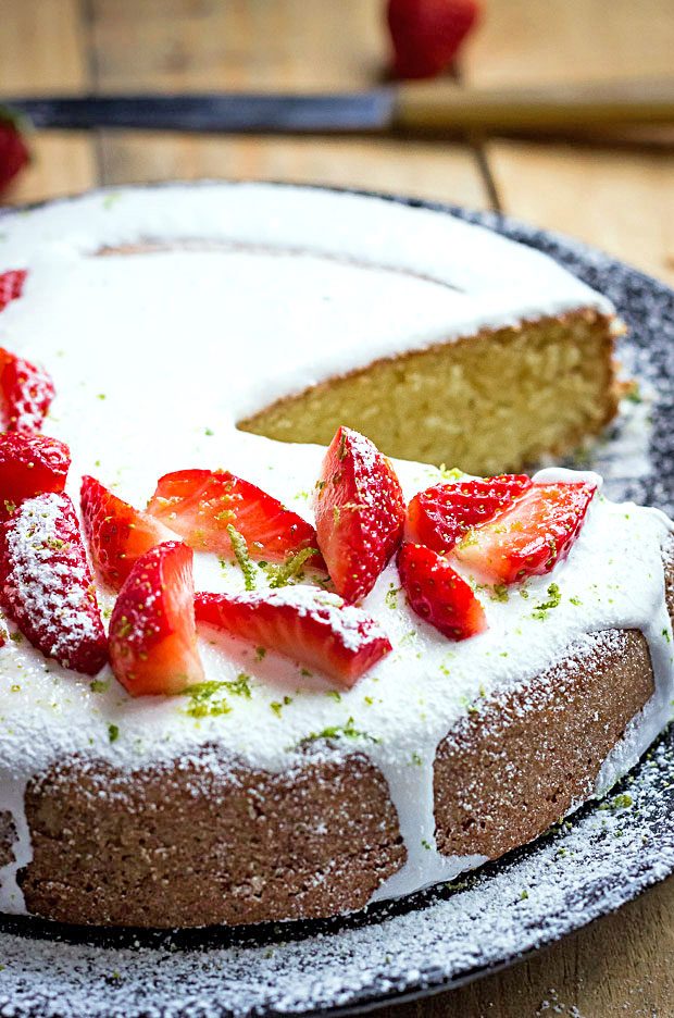 Glazed Strawberry Pound Cake