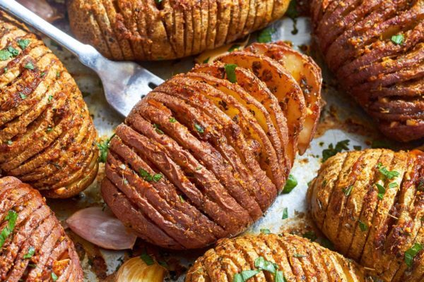 Parmesan Hasselback Roasted Potatoes