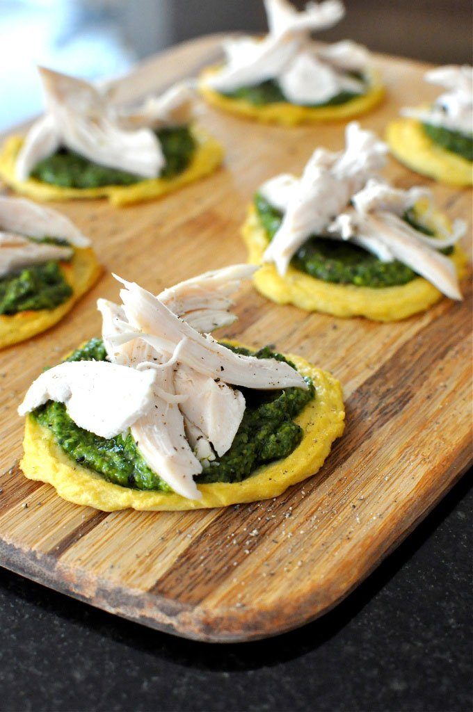 Mini Paleo Chicken Pesto Pizzas